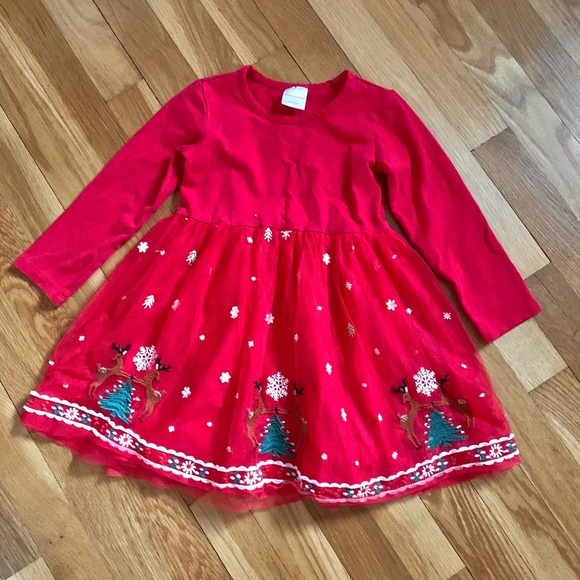 Hanna Andersson Other - Hanna Andersson 90/3 Red Holiday Sparkle Dress in Soft Tulle